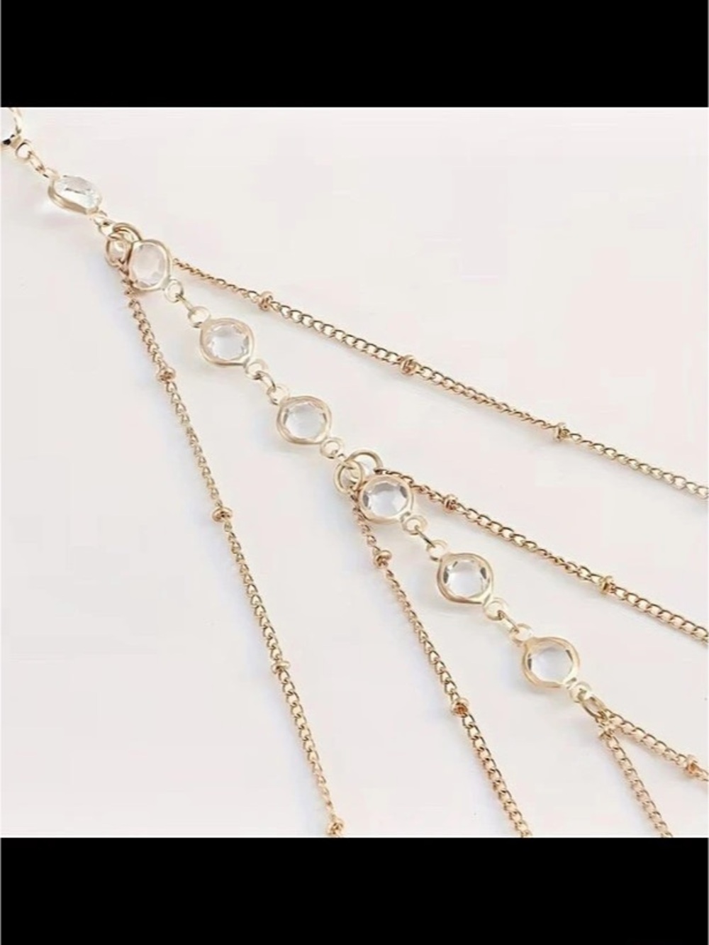 Silver Tone Layered Thigh Chain - Picture 3 of 4
